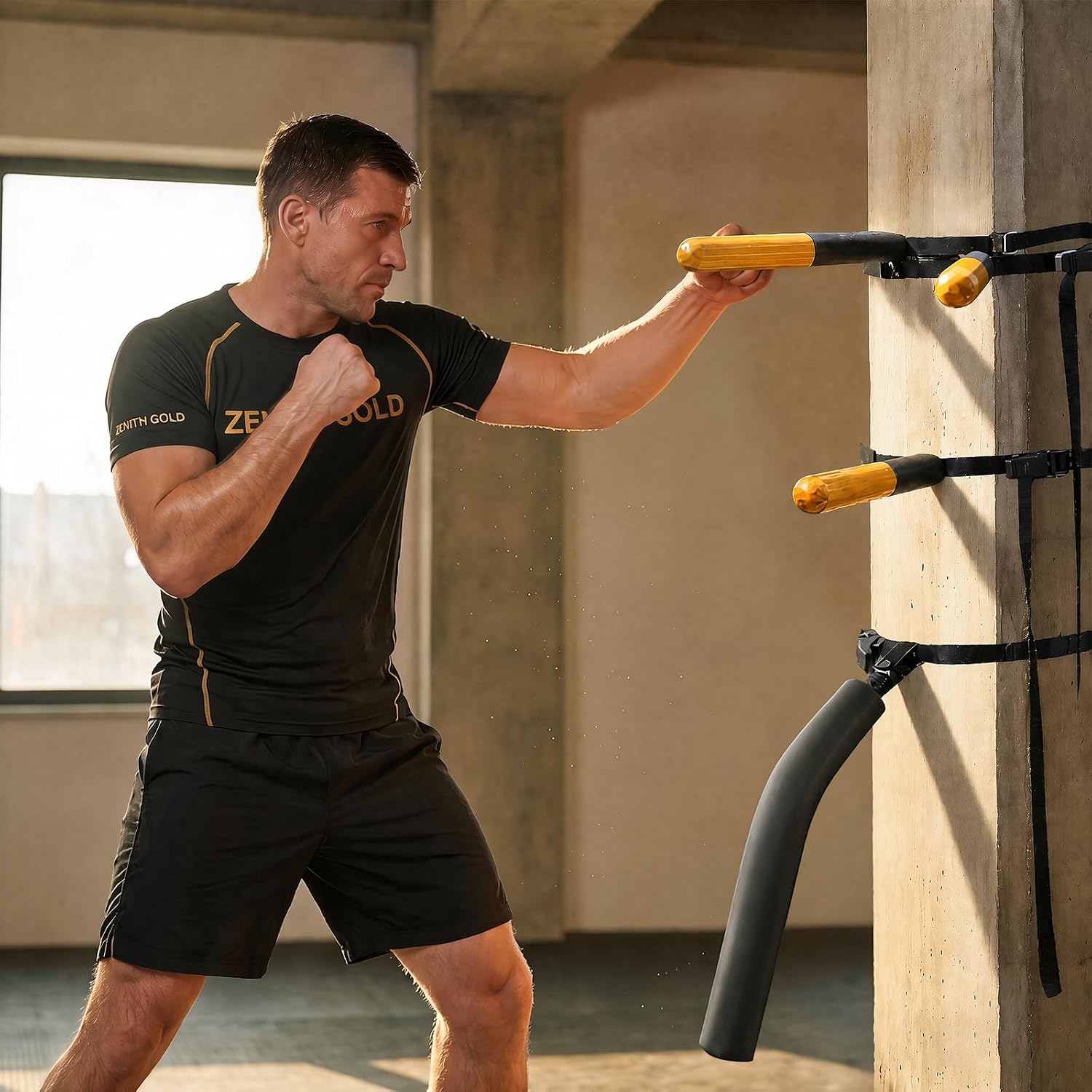 Portable Wing Chun Wooden Dummy Spring Arms - Image 5