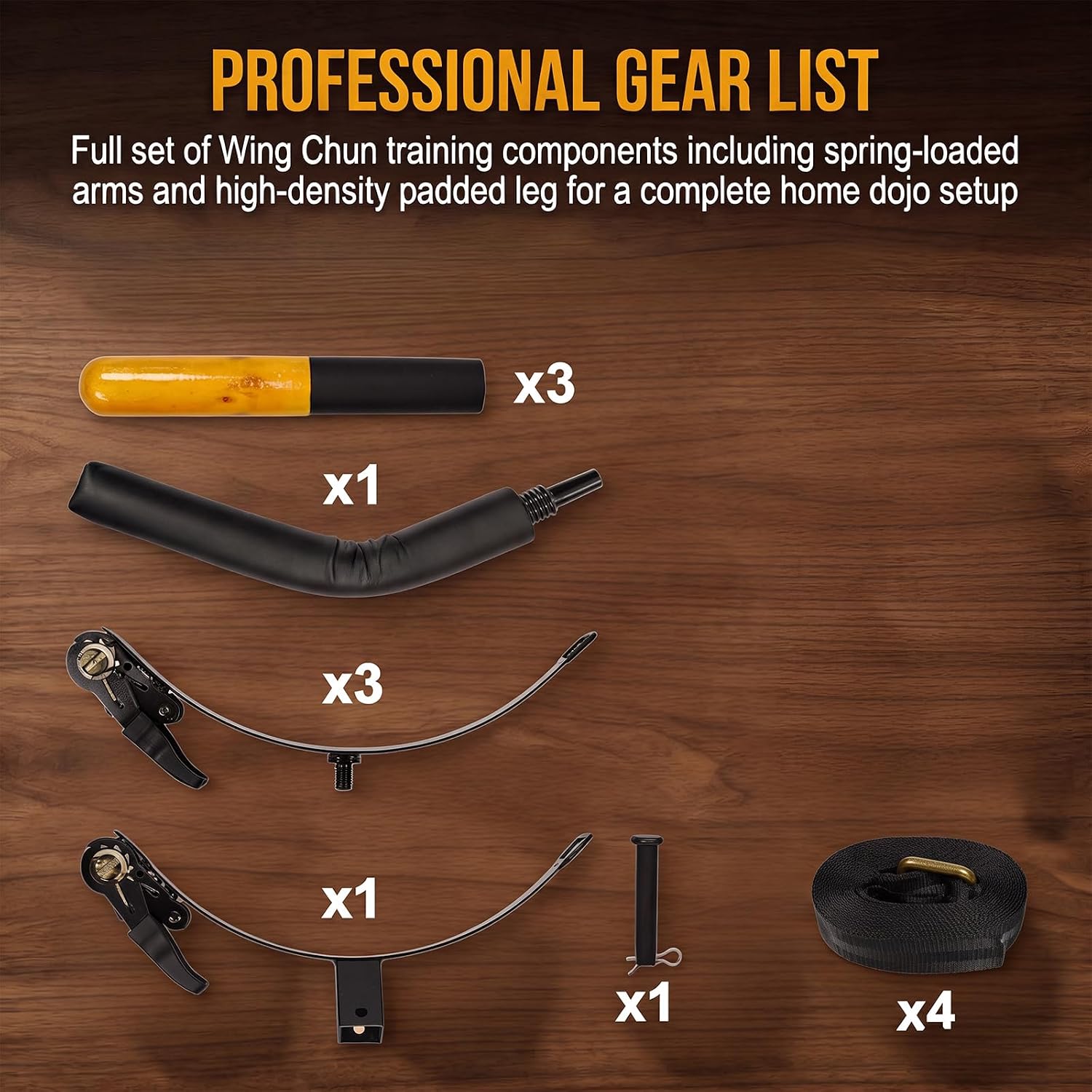 Portable Wing Chun Wooden Dummy Spring Arms - Image 6